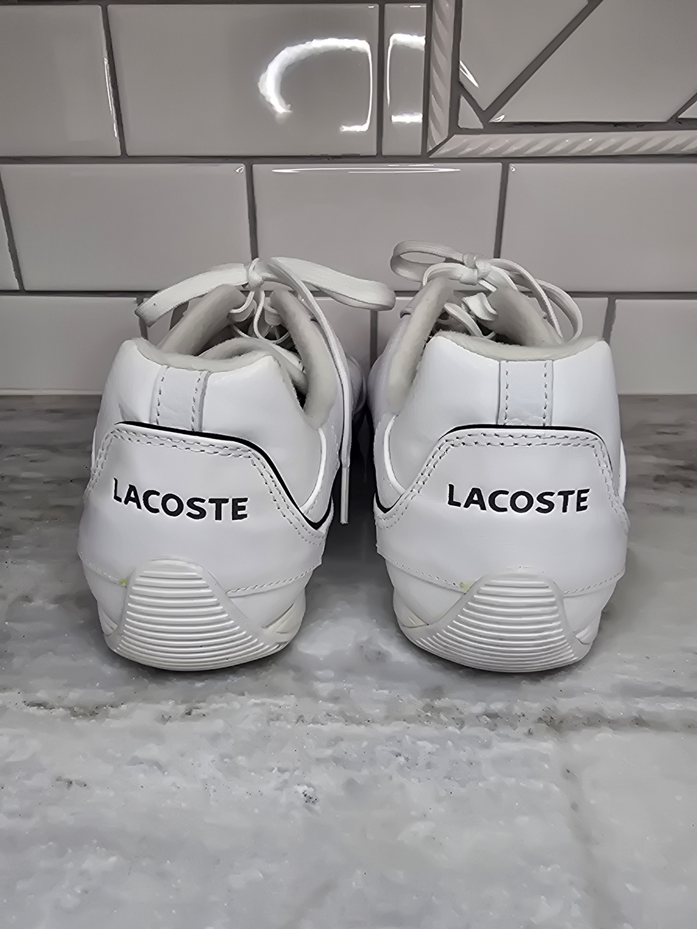 Lacoste Radium Leather Sneakers White Men's Size 10 View 5